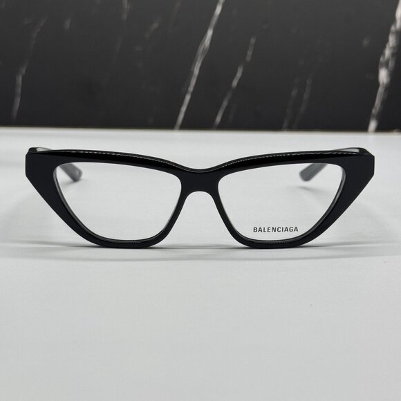 NEW BALENCIAGA BB0128O 001 CAT EYE BLACK WOMEN EYEGLASSES BALENCIAGA - Picture 3 of 10